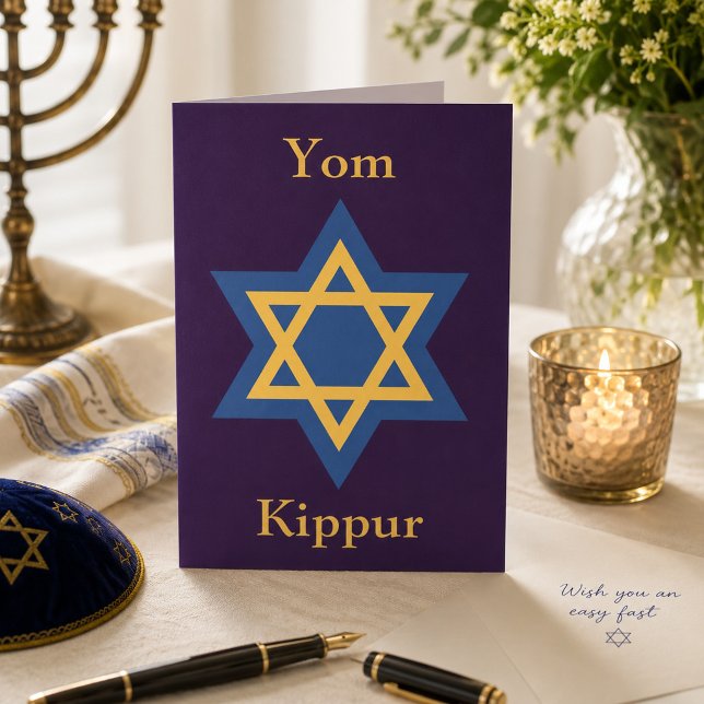 Carte Étoile de David élégante pour Yom Kippour (Créateur téléchargé)