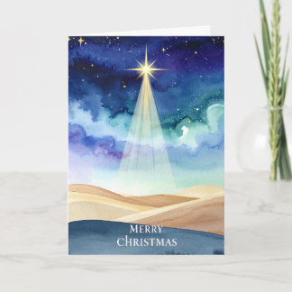 Carte Étoile de la nuit de Bethléem Joyeux Noël Vacances