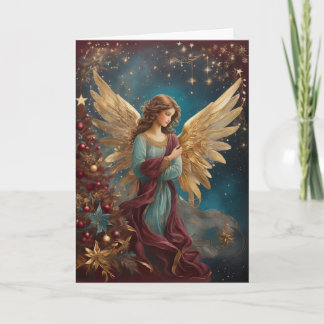 Carte Étoile élégante Ange de Noël avec Message personna