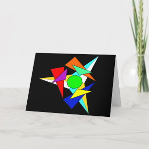 Carte Étoile géométrique multicolore