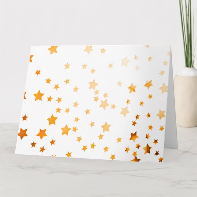 Carte Étoile Pailletée pour Fête de Noël (Devant)