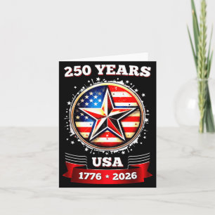 Carte Étoile patriotique des États-Unis 250e anniversair