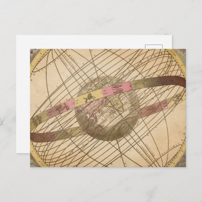 Carte étoile vintage rétro symboles astrologiques  (Devant / Derrière)