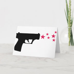 Carte étoiles à pistolet noir