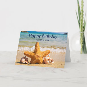 Cartes Theme Plage Horizontales D Anniversaire Zazzle Fr