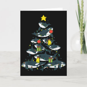 Carte Étoiles de mer sapin de Noël Xmas orque femmes hom
