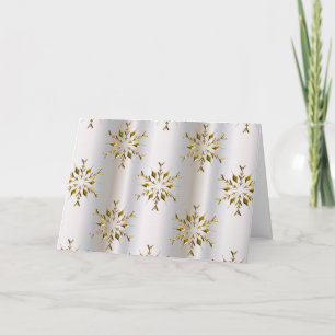 Carte Étoiles de Noël en or sur argent