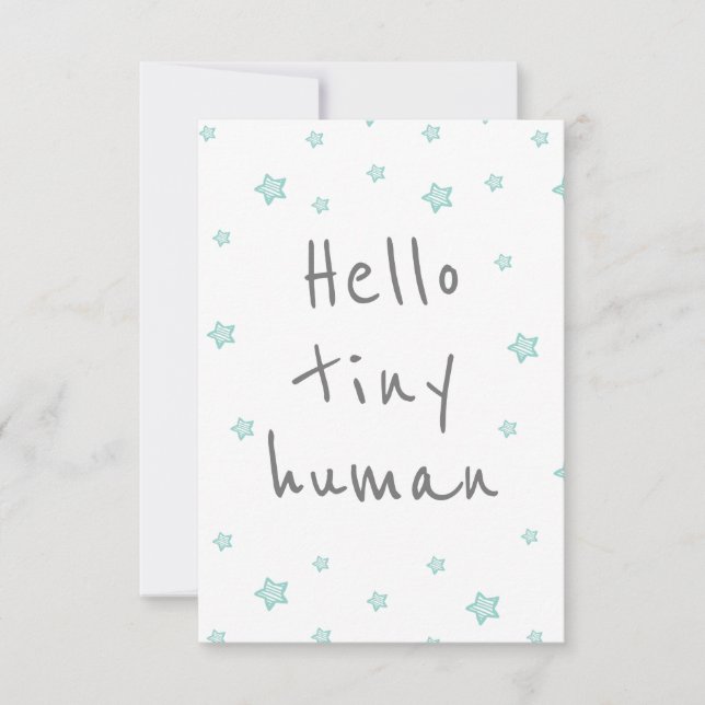 Carte étoiles mignon accueil bébé/naissance félicitation (Devant)