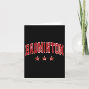 Carte Étoiles rouges tout badminton Clic Rétro Varsity T