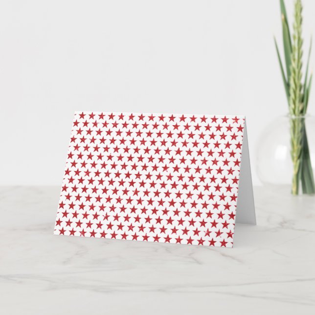 Carte Étoiles scintillantes rouges  (Devant)
