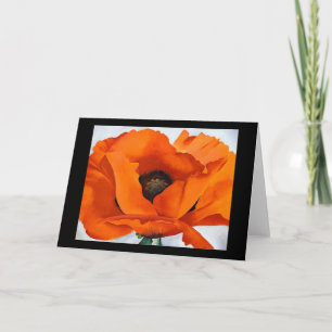 Carte Étonnant Georgia O'Keeffe Rouge Poppy Blank