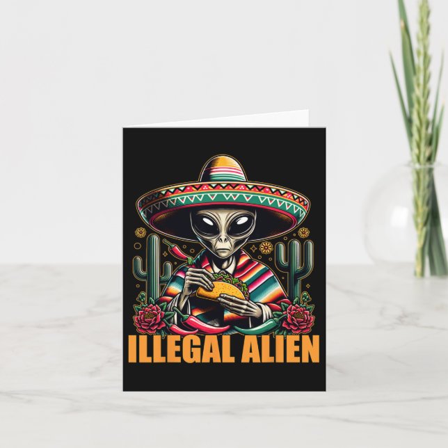 Carte Étranger illégal drôle Cinco De Mayo Western Ufo D (Devant)