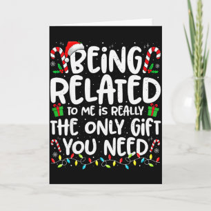 Carte Être apparenté à moi drôle de Noël en famille Xmas