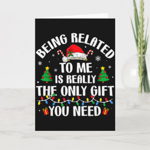 Carte Être apparenté à moi drôle de Noël en famille Xmas
