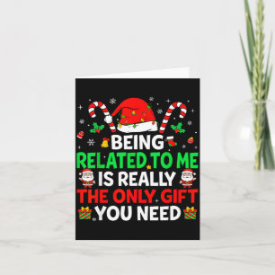 Carte Être apparenté à moi drôle de Noël en famille Xmas