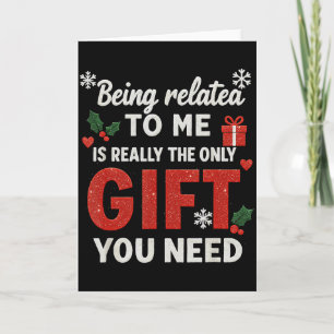 Carte Être apparenté à moi drôle de Noël en famille Xmas