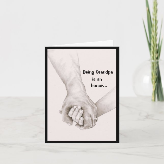 Carte Être grand-père et papa Fête des pères (Devant)