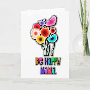Carte être heureux maman