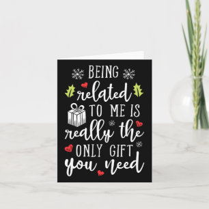 Carte Etre Lié À Moi Drôle Noël Famille Xmas Pa