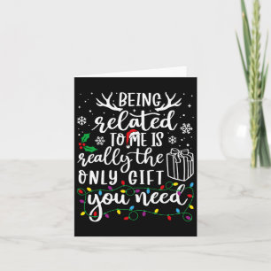 Carte Etre Lié À Moi Drôle Noël Famille Xmas Pa