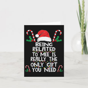 Carte Etre Lié À Moi Noël Pyjama Famille Noël