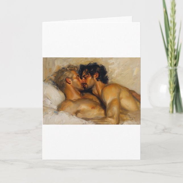 Carte Étreinte d'huile expressive (Devant)