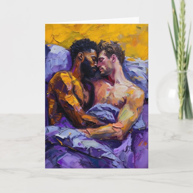 Carte Étreinte d'huile expressive (Devant)