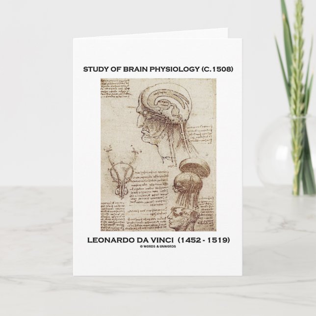 Carte Étude De Physiologie Du Cerveau (Leonardo da Vinci (Devant)