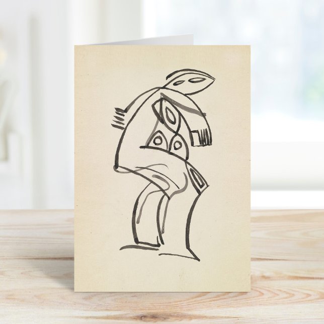 Carte Étude d'une figure féminine | Henri Gaudier-Brzesk (Créateur téléchargé)