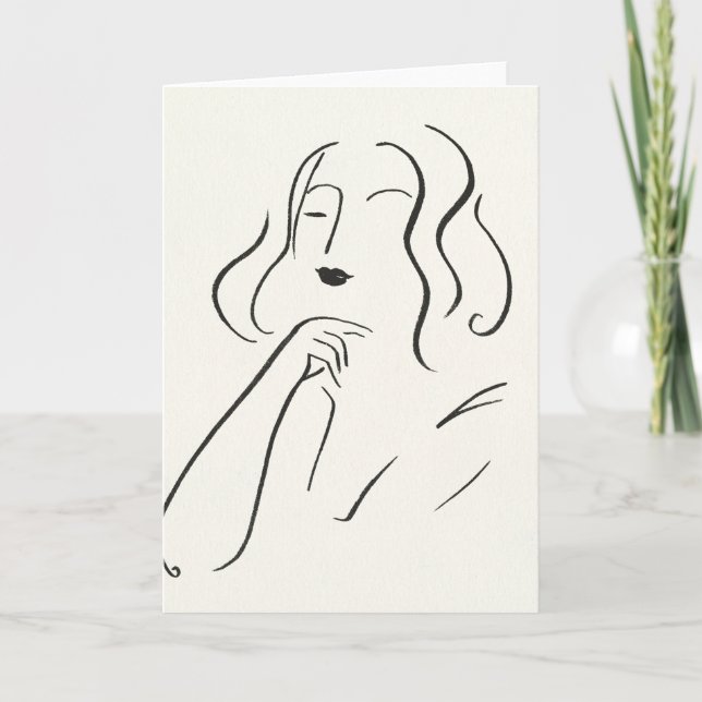 Carte Étude simple - Esquisse d'une femme (Devant)