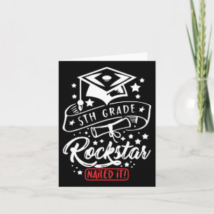 Carte Étudiant de 5e année rock Star Ncloué Il drôle fin