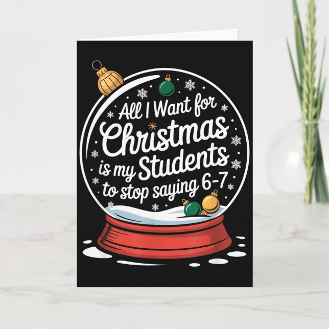 Carte Étudiants disant 6-7 67 Six Sept Prof drôle Chr (Devant)