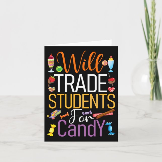 Carte Étudiera Les Étudiants À Candy Maître Cute Hallowe (Devant)