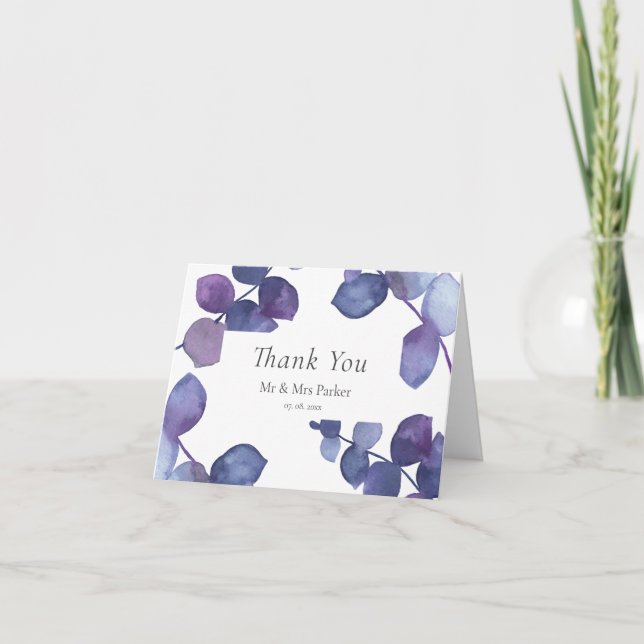 Carte Eucalyptus Boho Merci (Devant)