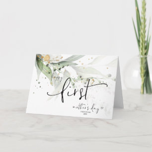 Carte Eucalyptus Happy First Mother's Day Cadeau Keepsak