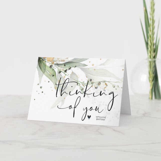 Carte Eucalyptus Penser à vous encourager (Devant)