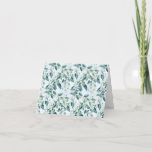 Carte Eucalyptus Vert Sage Doux Aquarelle