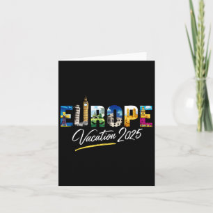 Carte Europe 2025 Souvenir de voyage de vacances en fami