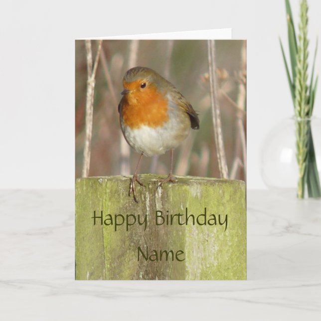 Carte "European Robin-Bird Northumberland England" (Devant)