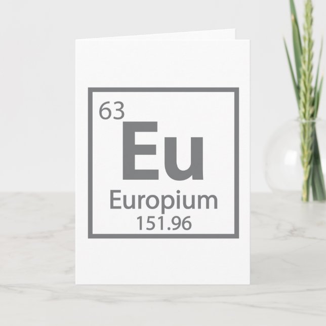 Carte Europium - Europe Science Periodic Design (Devant)