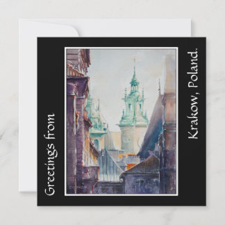 Carte EVE Peint Cracovie, Pologne Vieille Ville