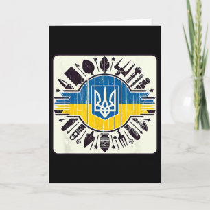 Carte Éventail ukrainien vintage Bynner Drapeau Ukraine
