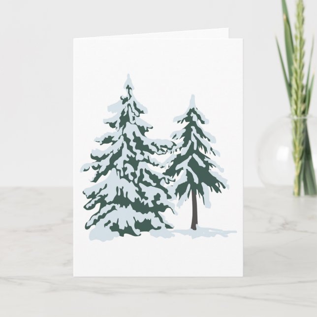 Carte Evergreens de neige (Devant)