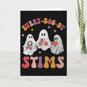 Carte Every-boo-dy Stims Drôle Autisme Fantôme Halloween