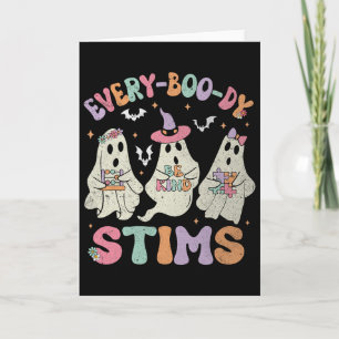Carte Every-boo-dy Stims Drôle Autisme Fantôme Halloween
