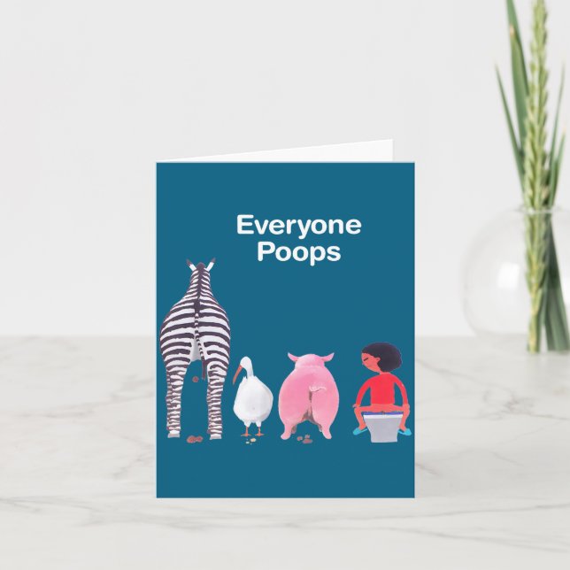 Carte Everyone Ops Funny Zebra G Toilet Humor  (Devant)