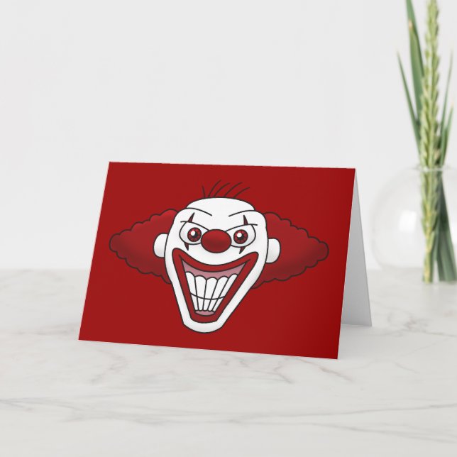 Carte Evil Clown Greeting Card (Devant)