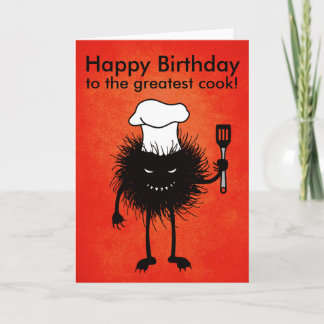Carte Evil Cook personnage personnage Chef Joyeux Annive