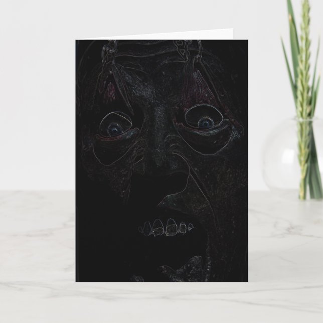 Carte Evil Horror Greeting Card (Devant)