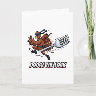 Carte Évitez La Fourchette Drôle De Dînée De Thanksgivin